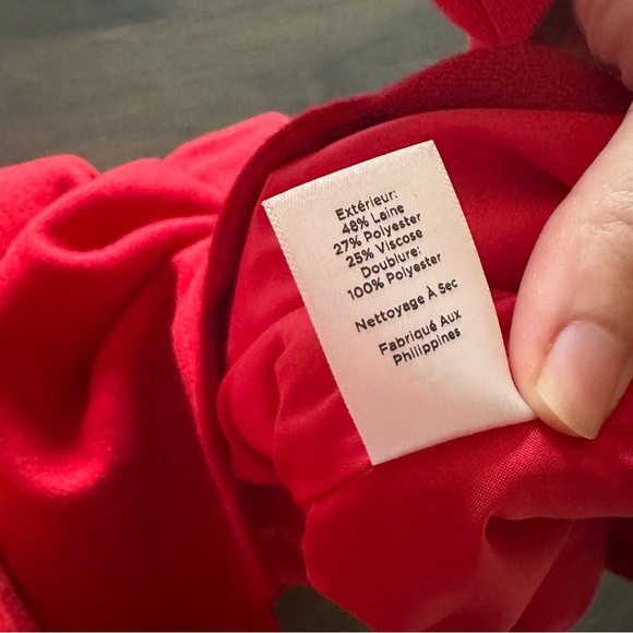 Talbots Red Scalloped Wool Blend Mini Skirt 2 - Picture 7 of 11